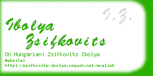 ibolya zsifkovits business card